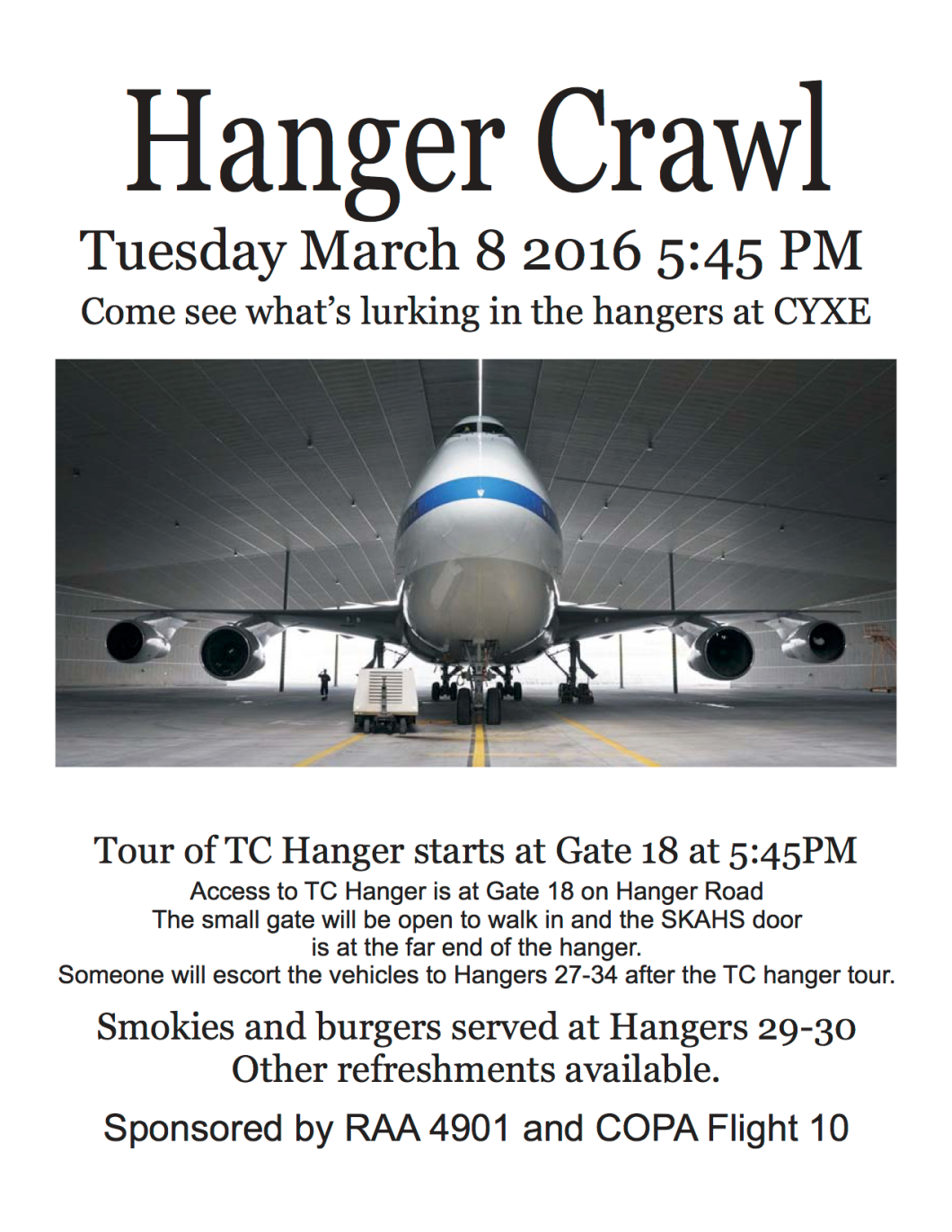 Hanger Crawl poster 03-08-16